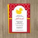 Red And Yellow Duck Printable Baby Shower Birthday..